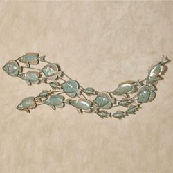 School of Fish Wall Art Aqua