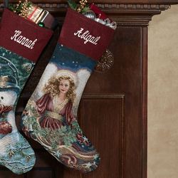 Enchanted Tapestry Angel Stocking Multi Warm