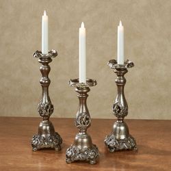 Victoria Acanthus Candleholders Multi Metallic Set of Three