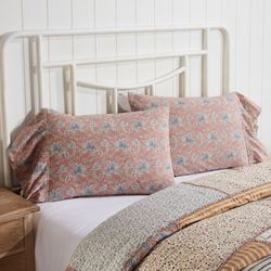 Kaila Ruffled Pillowcase Pair Multi Warm