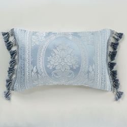 Contessa Bead Tassel Rectangle Pillow Powder Blue