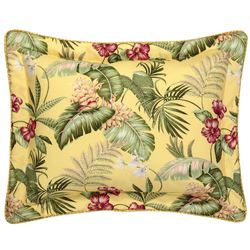 Fern Gully Piped Sham Yellow