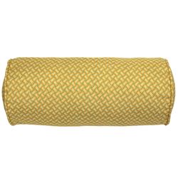 Fern Gully Piped Neckroll Pillow Yellow