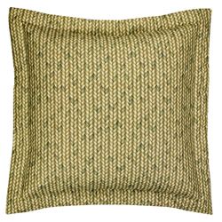 Tahitian Sunset Basket Weave European Sham Olive