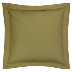 Tahitian Sunset Solid Olive European Sham