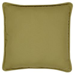 Tahitian Sunset Solid Piped Pillow Olive 17 Square