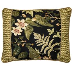 Tahitian Sunset Pieced Rectangle Pillow Black
