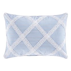 Rialto Piped Rectangle Pillow French Blue