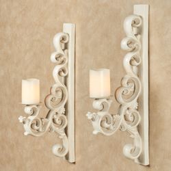 Astrella Wall Sconce Pair Antique White