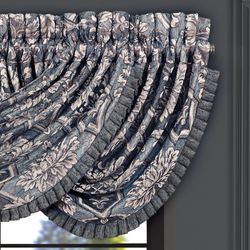 Woodhaven Waterfall Valance Steel Blue 43 x 33