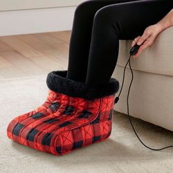 Buffalo Check Foot Warmer Red