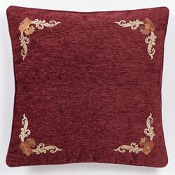Tosca Embroidered European Sham Only Burgundy