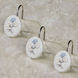 Capri Shower Hooks Platinum 12 Piece Set