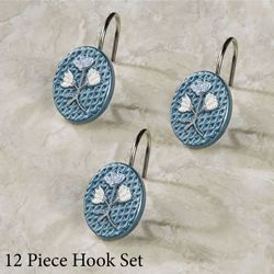 Capri II Sheer Shower Curtain Blue 70 x 72