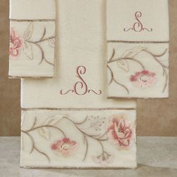 Dublin Rose II Bath Towel Set Vanilla Bath Hand Wash