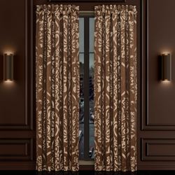 Surano II Wide Tailored Curtain Pair Chocolate