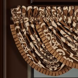 Surano II Waterfall Valance Chocolate 43 x 33