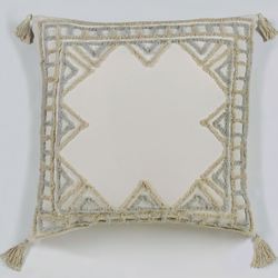 Serenta European Pillow with Tasseled Sham Ecru
