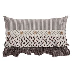 Florette Ruffled Rectangle Pillow Brown