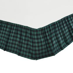 Pine Grove Buffalo Plaid Gathered Bedskirt Pine Green