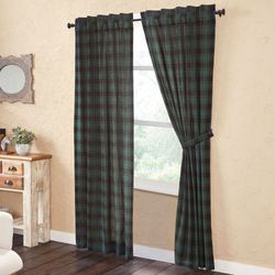Pine Grove Buffalo Plaid Curtain Pair Pine Green 80 x 84