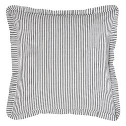 Sawyer Mill Black Striped Ruffled European Sham