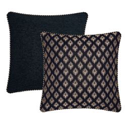 Savoy Reversible Corded European Sham Black