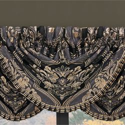 Savoy Waterfall Valance Black 49 x 33