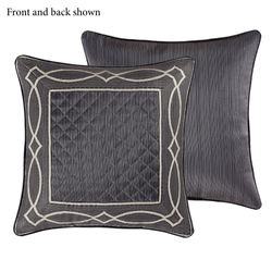 Deco II Quilted Pillow Charcoal 20 Square