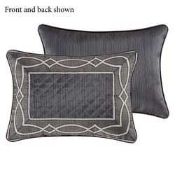 Deco II Quilted Rectangle Pillow Charcoal