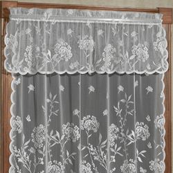 Summerfield Lace Insert Valance White 56 x 16