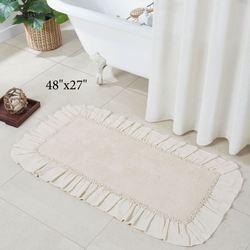 Burlap Bath Mat Antique White 30 x 20