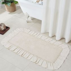 Burlap Bath Mat Antique White 48 x 27