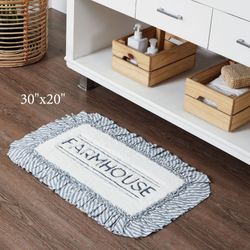 Sawyer Mill Bath Mat Blue 48 x 27