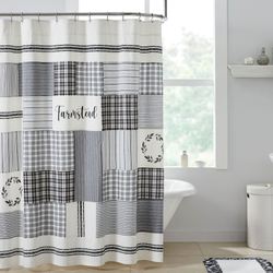 Sawyer Mill Shower Curtain Black 72 x 72