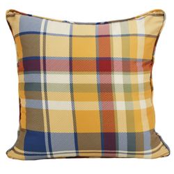 Chesapeake Plaid Pillow Multi Bright 18 Square