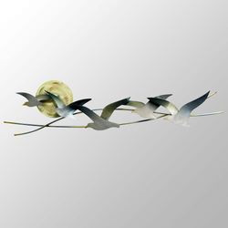 Seagulls in the Sun Wall Art Multi Metallic