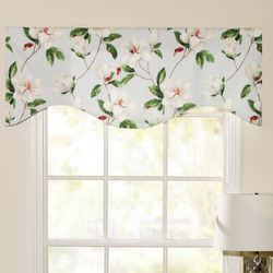 Magnolia Lane Shaped Valance Gray 52 x 17