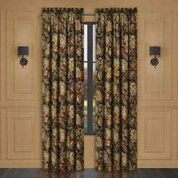 Stefania Wide Tailored Curtain Pair Black