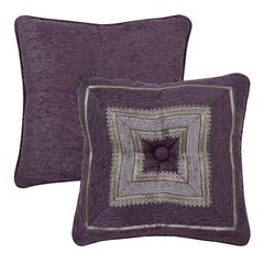 Dominique Reversible Tufted Pillow Lavender 18 Square