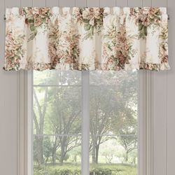 Estelle II Ruffled Valance Peach 72 x 17