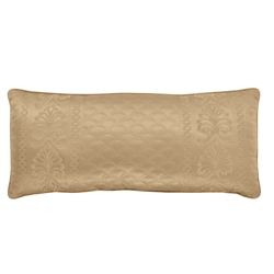 Lyndon Quilted Embroidered Rectangle Pillow Gold