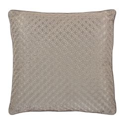 Lyndon Foulard Embroidered Pillow Light Taupe 16 Square