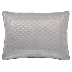 Lyndon Quilted Embroidered Sham Silver