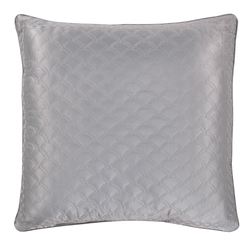 Lyndon Fan Quilted Pillow Silver 20 Square