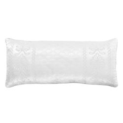Lyndon Quilted Embroidered Rectangle Pillow White
