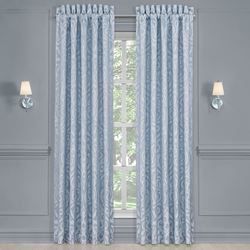 Liana Wide Tailored Curtain Pair Powder Blue 100 x 84