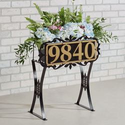 Floret Planter Stand Gold/Black