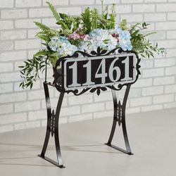 Floret Planter Stand Silver/Black