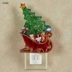 Christmas Tree in Sleigh Nightlight Red